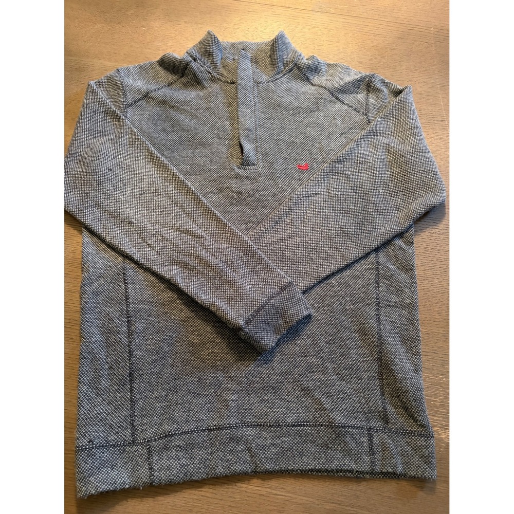Southern Marsh Mens Navy Blue  Knit Quarter Zip Pullover Sweater NBWN319